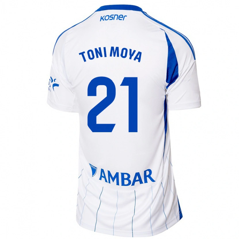 Danxen Men Toni Moya #21 Red White Home Jersey 2024/25 T-Shirt