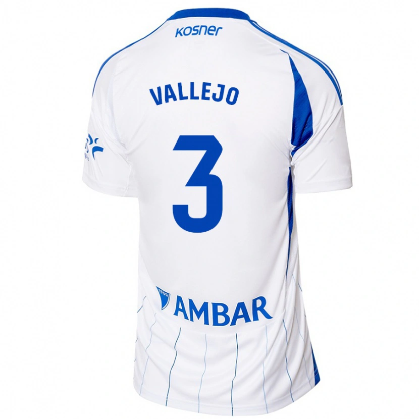 Danxen Men Jaime Vallejo #3 Red White Home Jersey 2024/25 T-Shirt