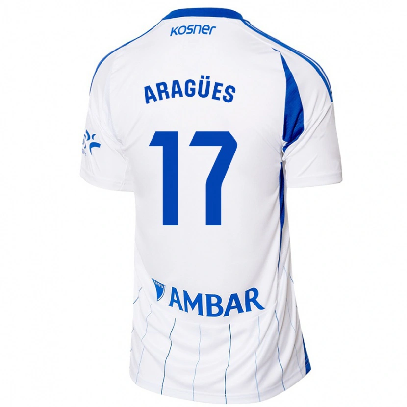 Danxen Men Chema Aragües #17 Red White Home Jersey 2024/25 T-Shirt