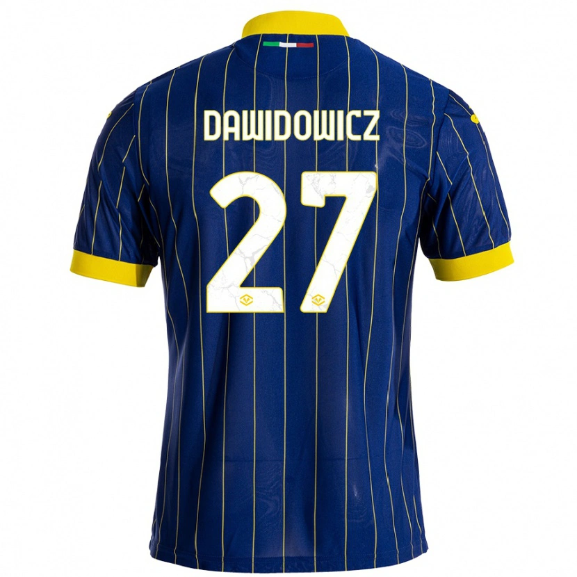 Danxen Men Paweł Dawidowicz #27 Blue Yellow Home Jersey 2024/25 T-Shirt