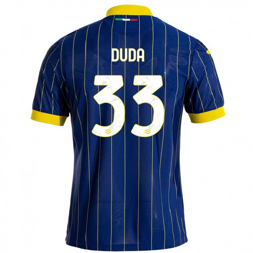 Danxen Men Ondrej Duda #33 Blue Yellow Home Jersey 2024/25 T-Shirt