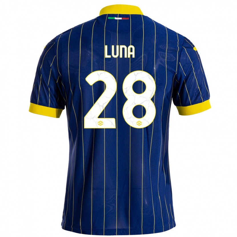 Danxen Men Agustín Luna #28 Blue Yellow Home Jersey 2024/25 T-Shirt