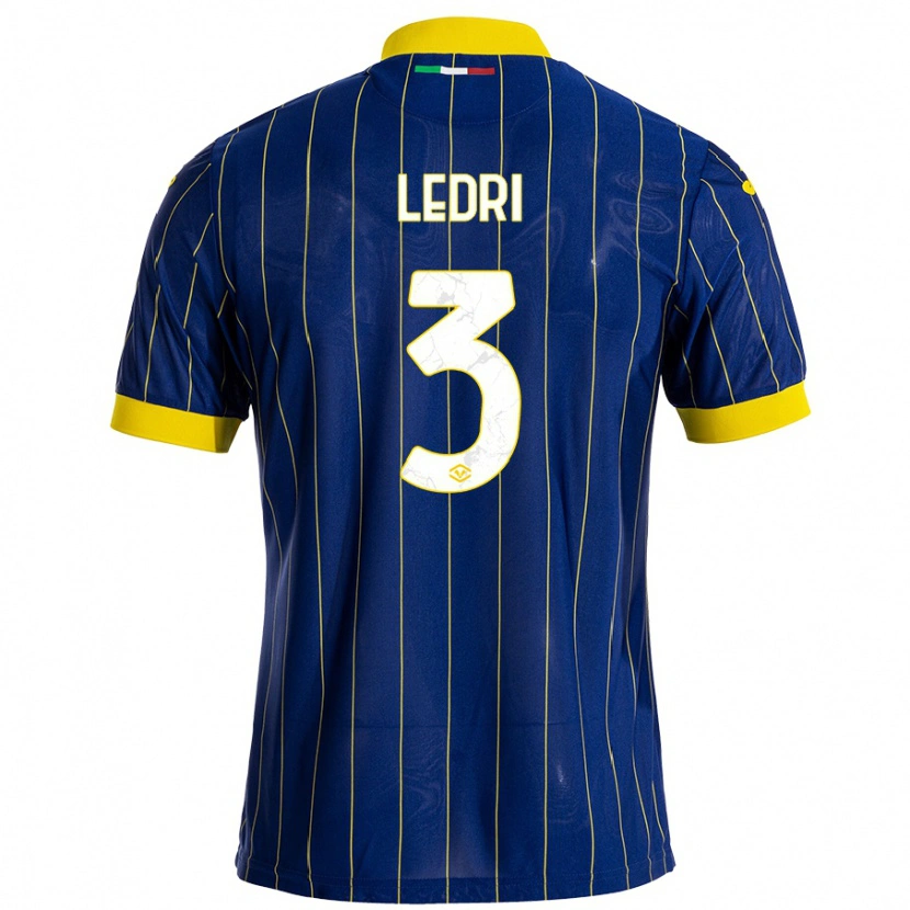 Danxen Men Michela Ledri #3 Blue Yellow Home Jersey 2024/25 T-Shirt