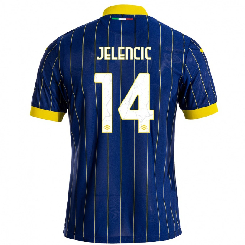 Danxen Men Ana Jelencic #14 Blue Yellow Home Jersey 2024/25 T-Shirt