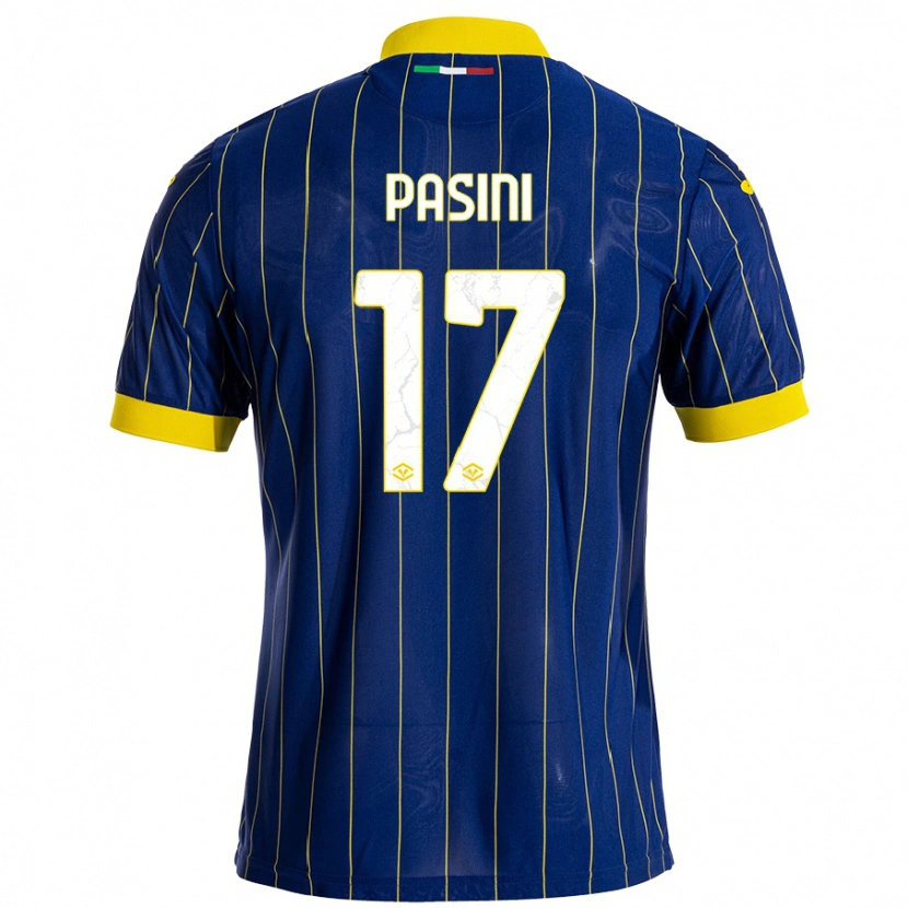 Danxen Men Veronica Pasini #17 Blue Yellow Home Jersey 2024/25 T-Shirt