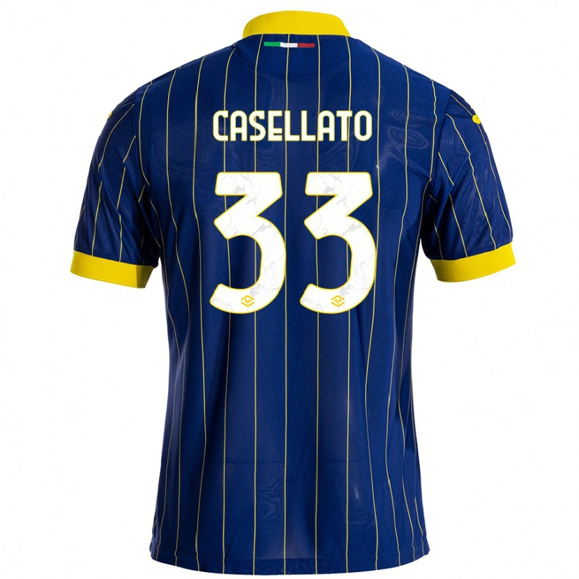 Danxen Men Elisa Casellato #33 Blue Yellow Home Jersey 2024/25 T-Shirt