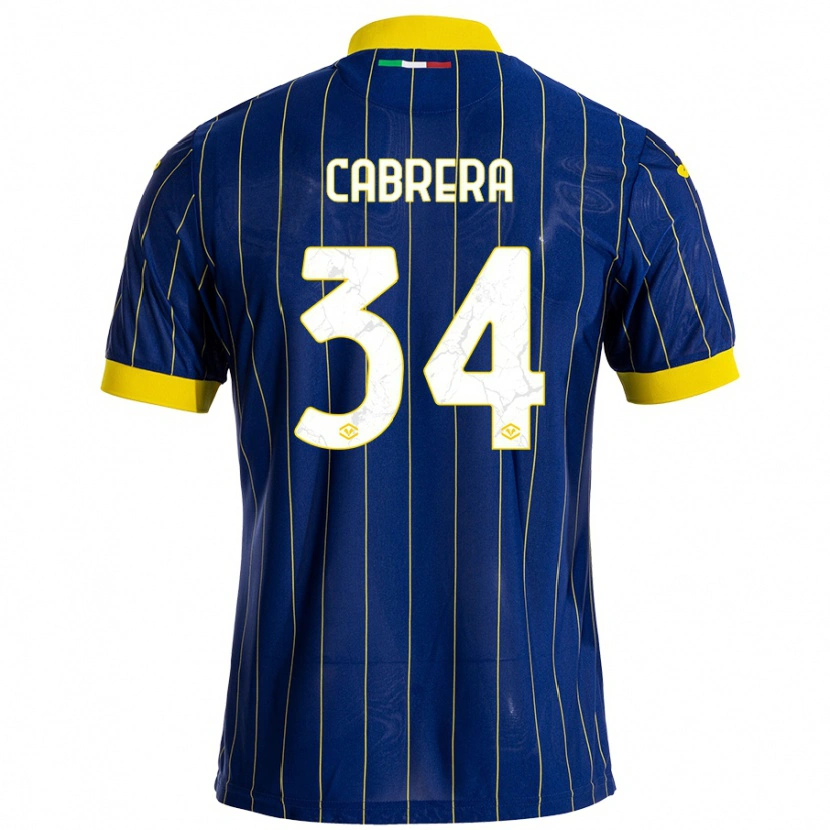 Danxen Men Ilena Cabrera #34 Blue Yellow Home Jersey 2024/25 T-Shirt