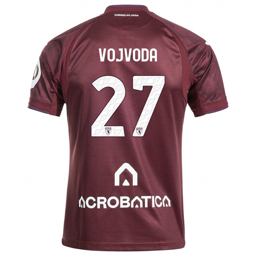 Danxen Men Mërgim Vojvoda #27 Maroon White Home Jersey 2024/25 T-Shirt