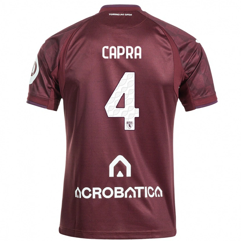 Danxen Men Valentina Capra #4 Maroon White Home Jersey 2024/25 T-Shirt