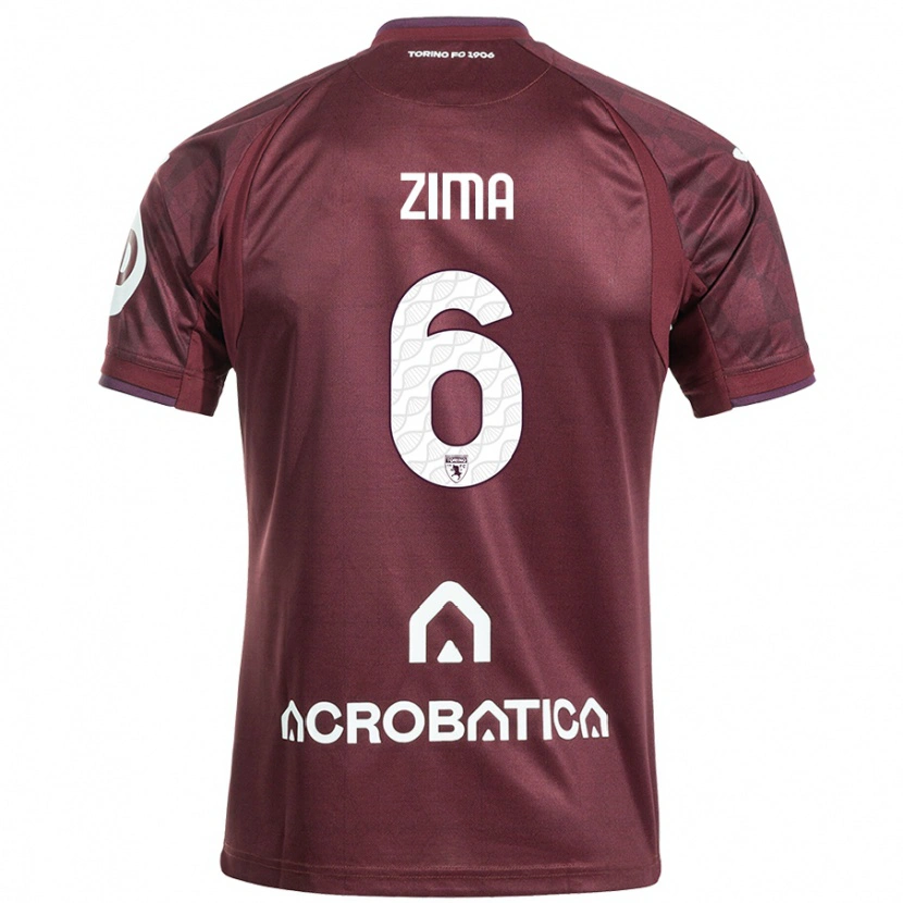 Danxen Men David Zima #6 Maroon White Home Jersey 2024/25 T-Shirt