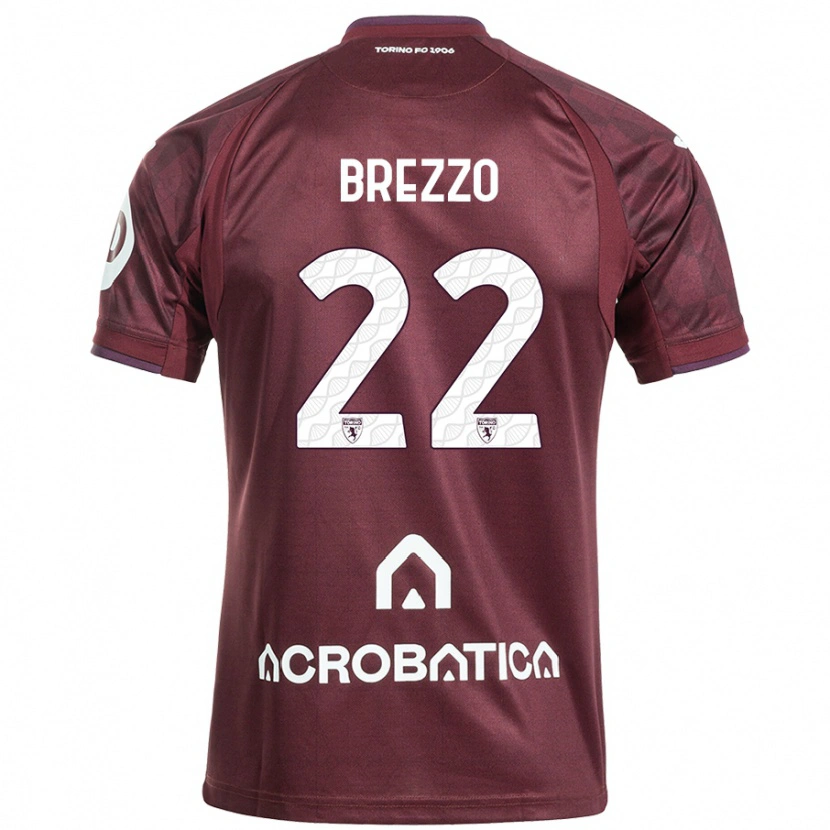 Danxen Men Matteo Brezzo #22 Maroon White Home Jersey 2024/25 T-Shirt