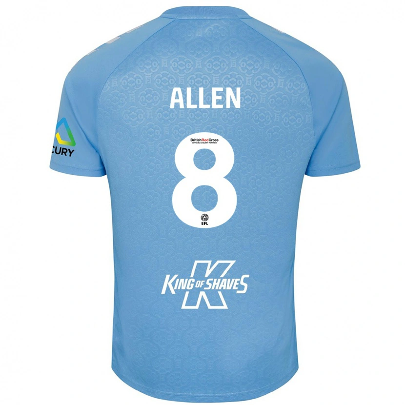 Danxen Men Jamie Allen #8 Blue White Home Jersey 2024/25 T-Shirt