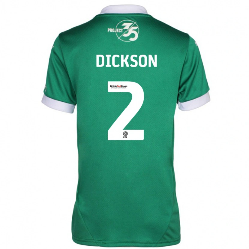 Danxen Men Katie Dickson #2 Green White Home Jersey 2024/25 T-Shirt