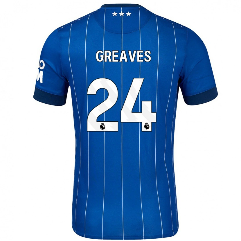 Danxen Men Jacob Greaves #24 Navy Blue Home Jersey 2024/25 T-Shirt