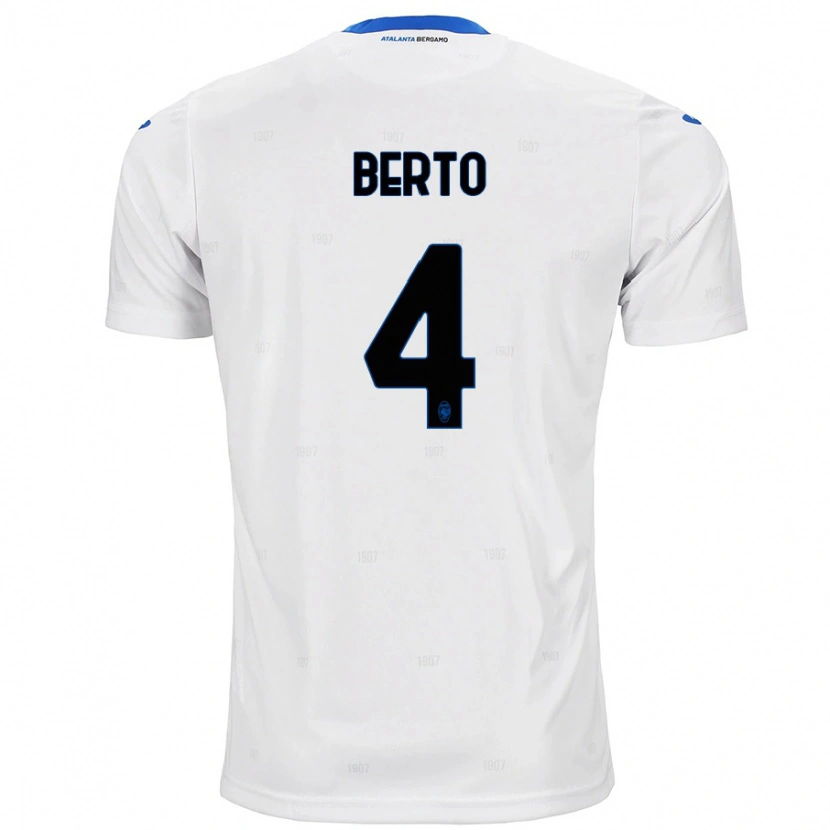 Danxen Men Gabriele Berto #4 White Away Jersey 2024/25 T-Shirt