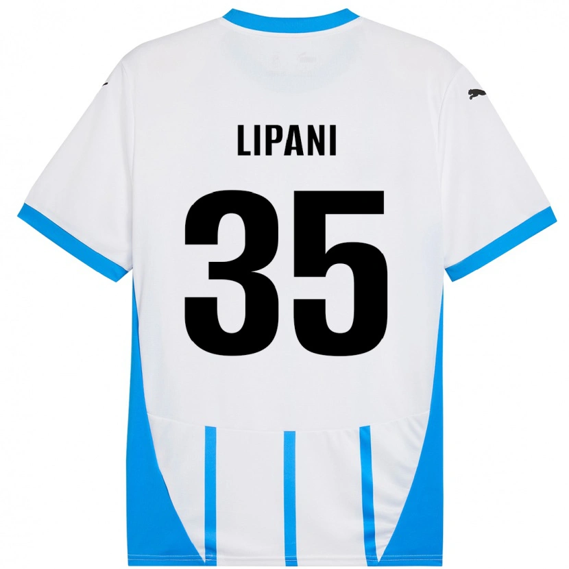 Danxen Men Luca Lipani #35 White Blue Away Jersey 2024/25 T-Shirt