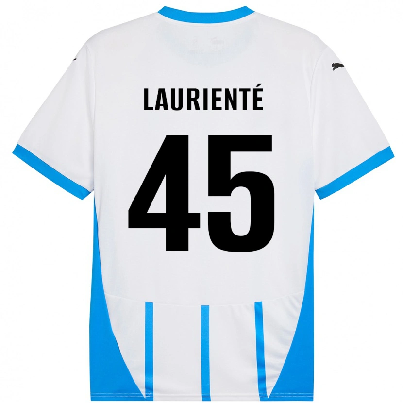 Danxen Men Armand Laurienté #45 White Blue Away Jersey 2024/25 T-Shirt