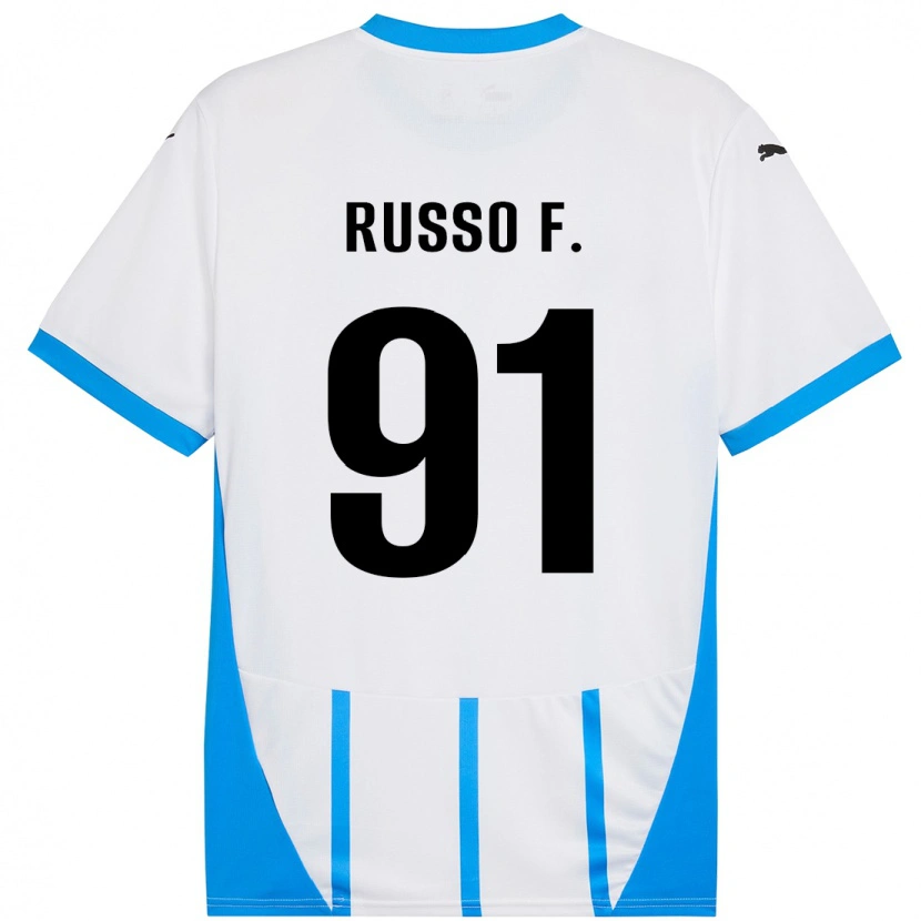 Danxen Men Flavio Russo #91 White Blue Away Jersey 2024/25 T-Shirt