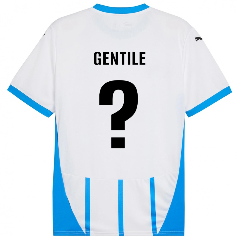 Danxen Men Raffaele Gentile #0 White Blue Away Jersey 2024/25 T-Shirt