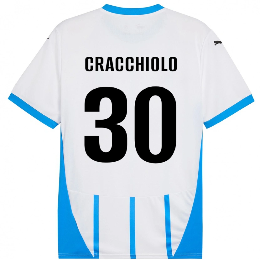 Danxen Men Leonardo Cracchiolo #30 White Blue Away Jersey 2024/25 T-Shirt