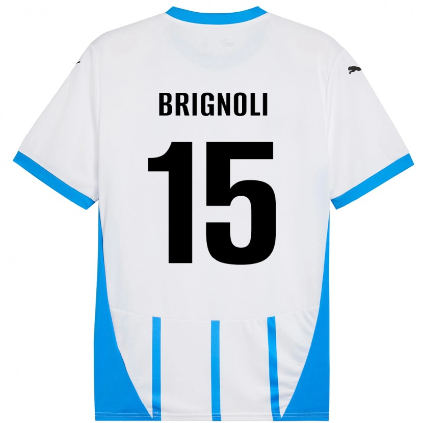 Danxen Men Benedetta Brignoli #15 White Blue Away Jersey 2024/25 T-Shirt