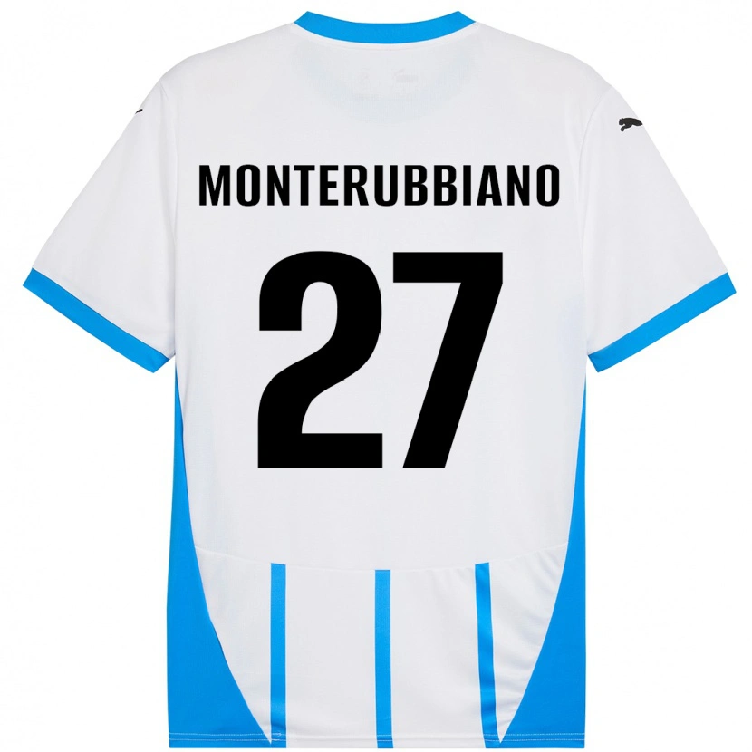 Danxen Men Valeria Monterubbiano #27 White Blue Away Jersey 2024/25 T-Shirt