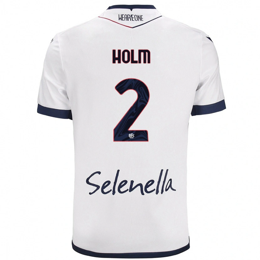 Danxen Men Emil Holm #2 White Royal Blue Away Jersey 2024/25 T-Shirt