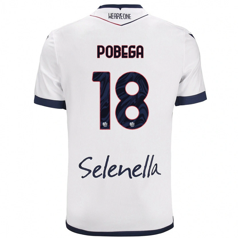 Danxen Men Tommaso Pobega #18 White Royal Blue Away Jersey 2024/25 T-Shirt