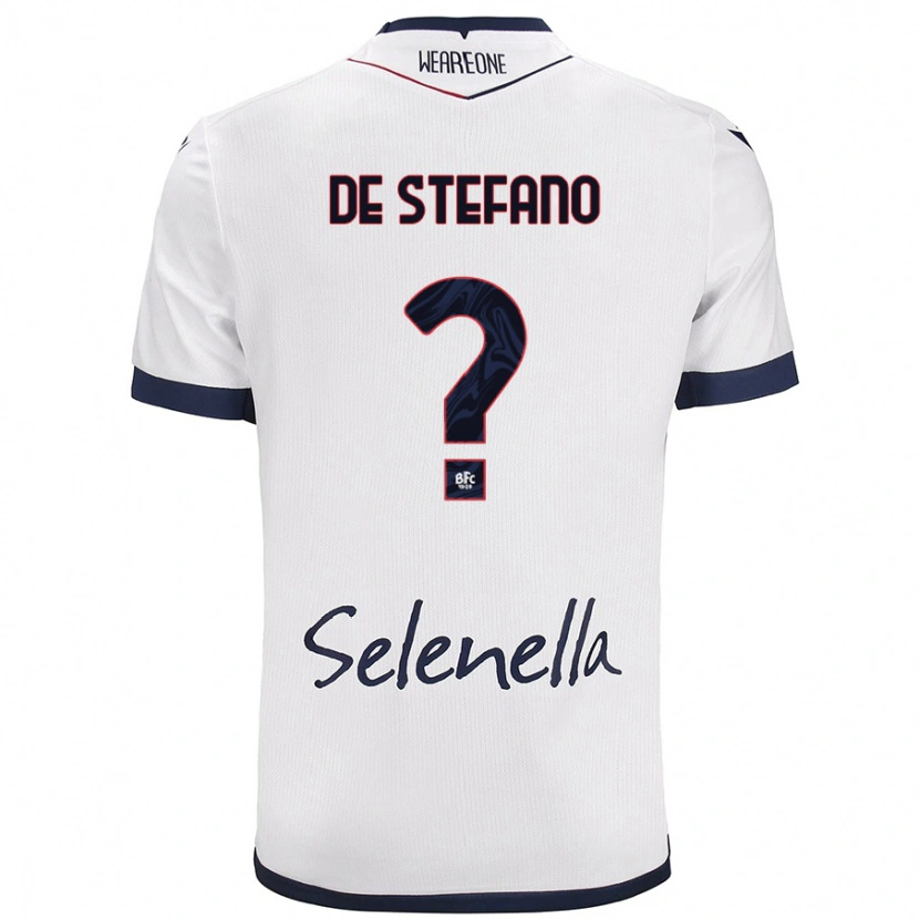 Danxen Men Nicolò De Stefano #0 White Royal Blue Away Jersey 2024/25 T-Shirt