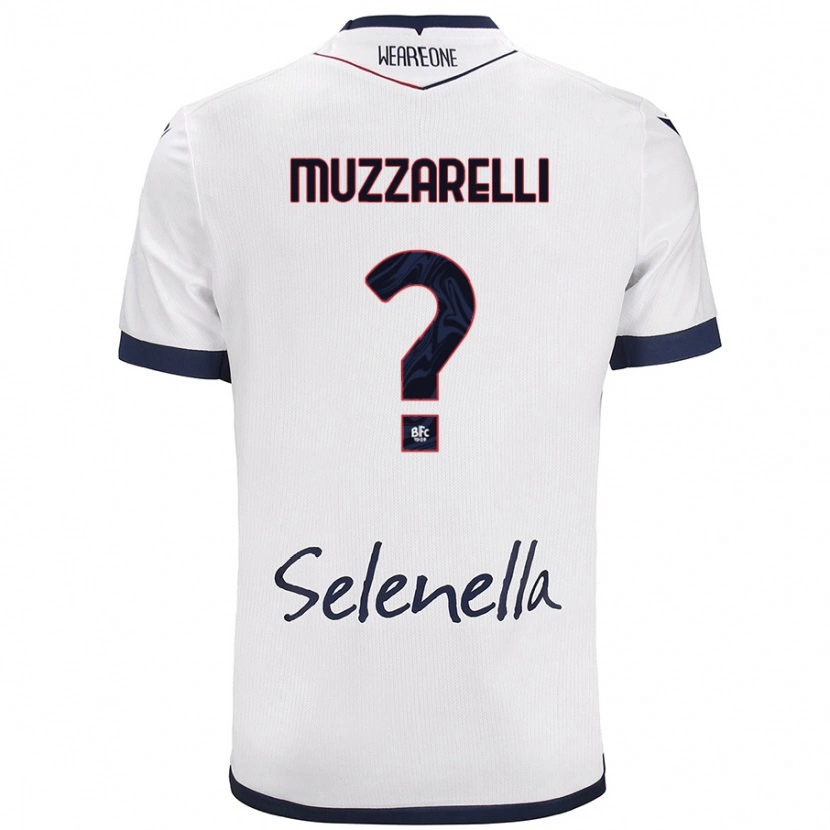 Danxen Men Lorenzo Muzzarelli #0 White Royal Blue Away Jersey 2024/25 T-Shirt