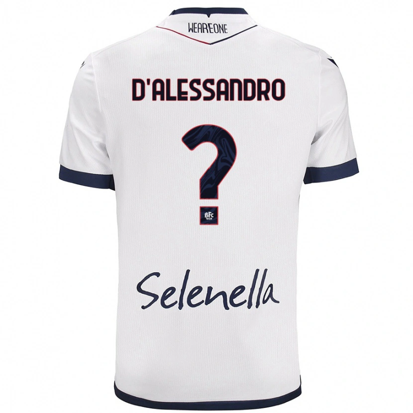 Danxen Men Giuliano D'alessandro #0 White Royal Blue Away Jersey 2024/25 T-Shirt