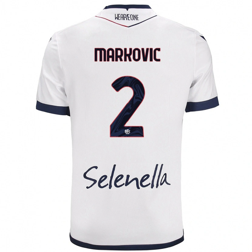 Danxen Men Petar Markovic #2 White Royal Blue Away Jersey 2024/25 T-Shirt