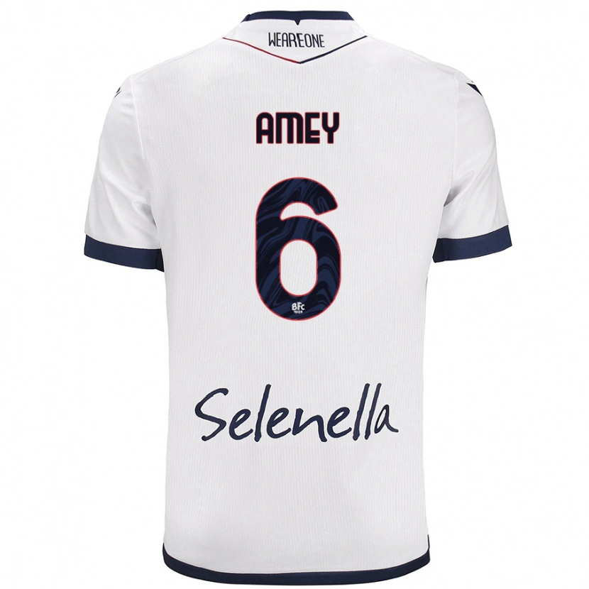 Danxen Men Wisdom Amey #6 White Royal Blue Away Jersey 2024/25 T-Shirt