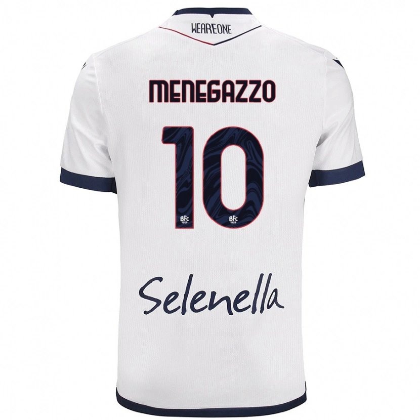 Danxen Men Lorenzo Menegazzo #10 White Royal Blue Away Jersey 2024/25 T-Shirt