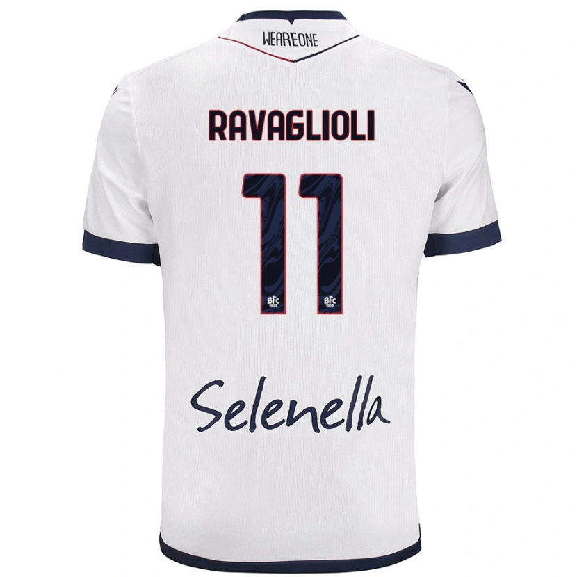 Danxen Men Tommaso Ravaglioli #11 White Royal Blue Away Jersey 2024/25 T-Shirt