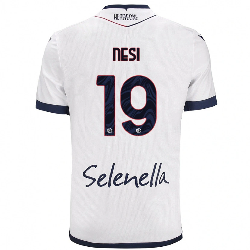 Danxen Men Luca Nesi #19 White Royal Blue Away Jersey 2024/25 T-Shirt