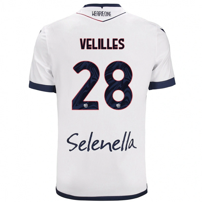 Danxen Men Aarón Velilles #28 White Royal Blue Away Jersey 2024/25 T-Shirt