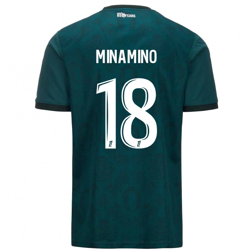 Danxen Men Takumi Minamino #18 Dark Green Away Jersey 2024/25 T-Shirt