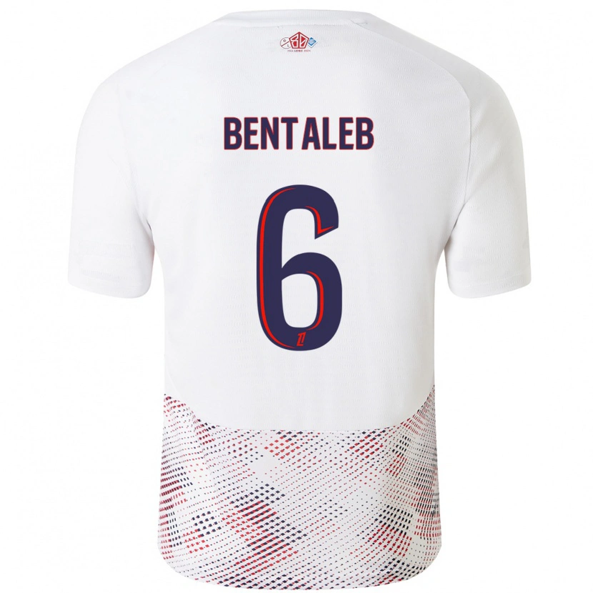 Danxen Men Nabil Bentaleb #6 White Royal Blue Away Jersey 2024/25 T-Shirt