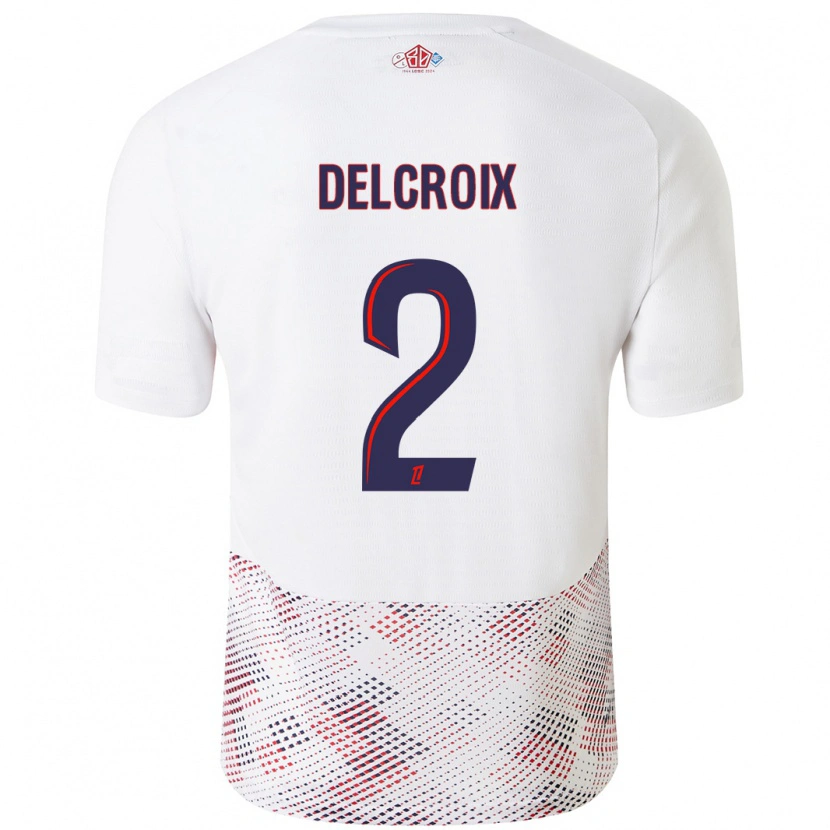 Danxen Men Céleste Delcroix #2 White Royal Blue Away Jersey 2024/25 T-Shirt