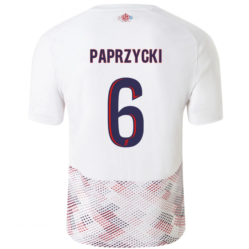 Danxen Men Aurore Paprzycki #6 White Royal Blue Away Jersey 2024/25 T-Shirt