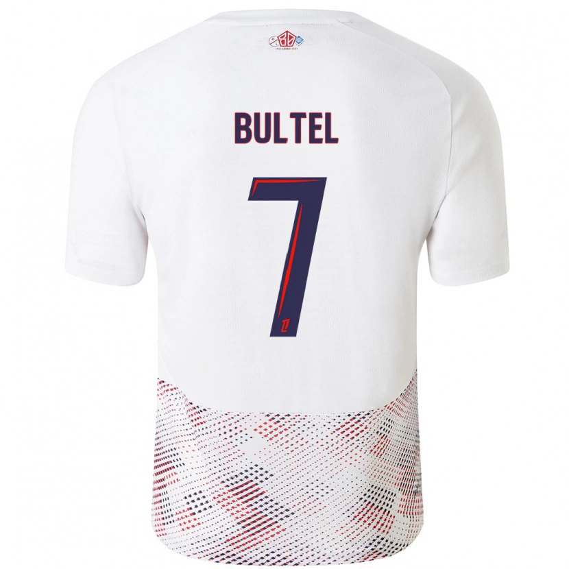 Danxen Men Ludivine Bultel #7 White Royal Blue Away Jersey 2024/25 T-Shirt