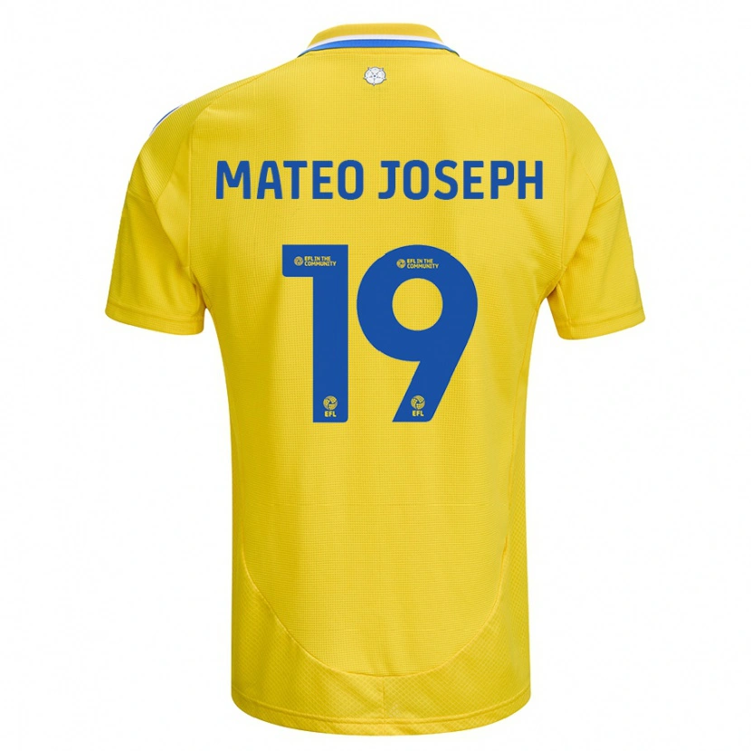 Danxen Men Mateo Joseph #19 Yellow Blue Away Jersey 2024/25 T-Shirt