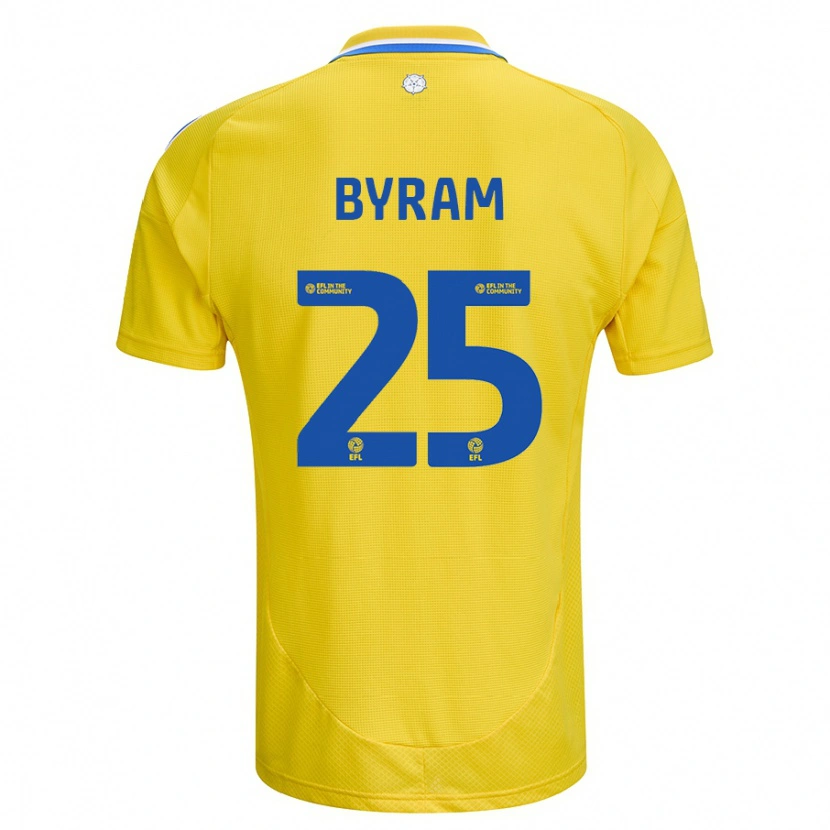 Danxen Men Sam Byram #25 Yellow Blue Away Jersey 2024/25 T-Shirt