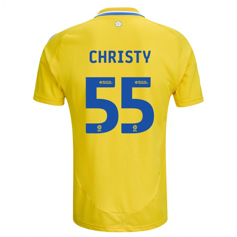 Danxen Men Harry Christy #55 Yellow Blue Away Jersey 2024/25 T-Shirt