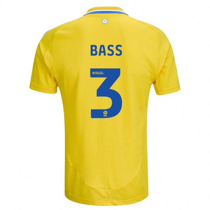 Danxen Men Rebekah Bass #3 Yellow Blue Away Jersey 2024/25 T-Shirt