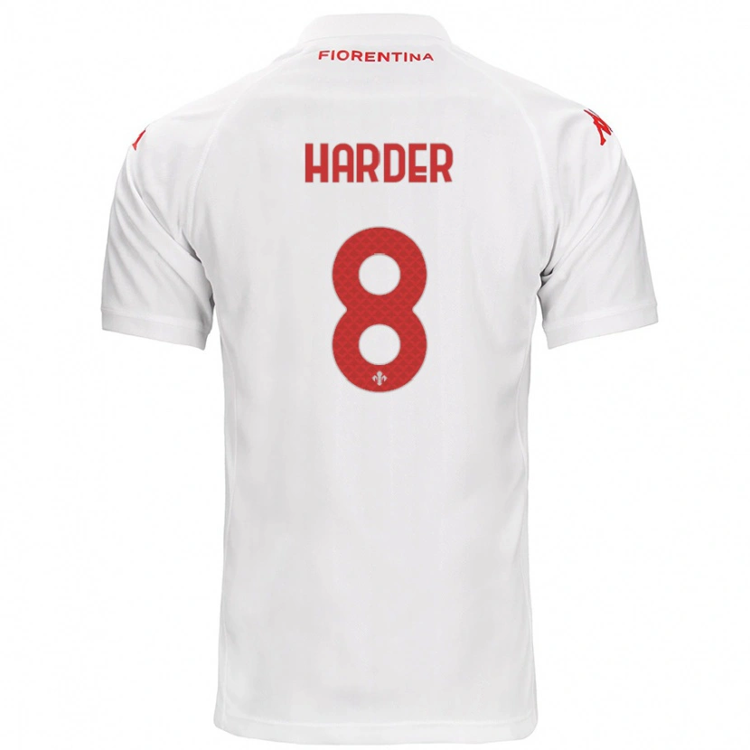 Danxen Men Jonas Harder #8 White Away Jersey 2024/25 T-Shirt