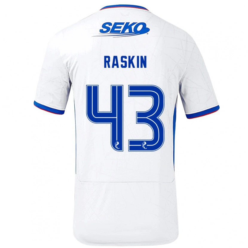 Danxen Men Nicolas Raskin #43 White Blue Away Jersey 2024/25 T-Shirt