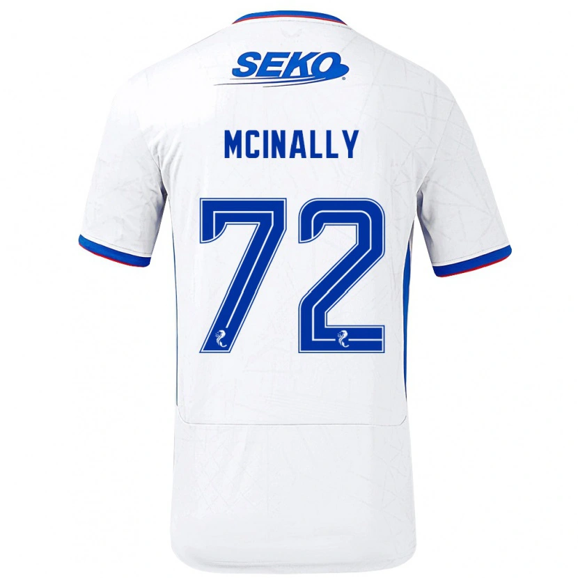 Danxen Men Darren Mcinally #72 White Blue Away Jersey 2024/25 T-Shirt