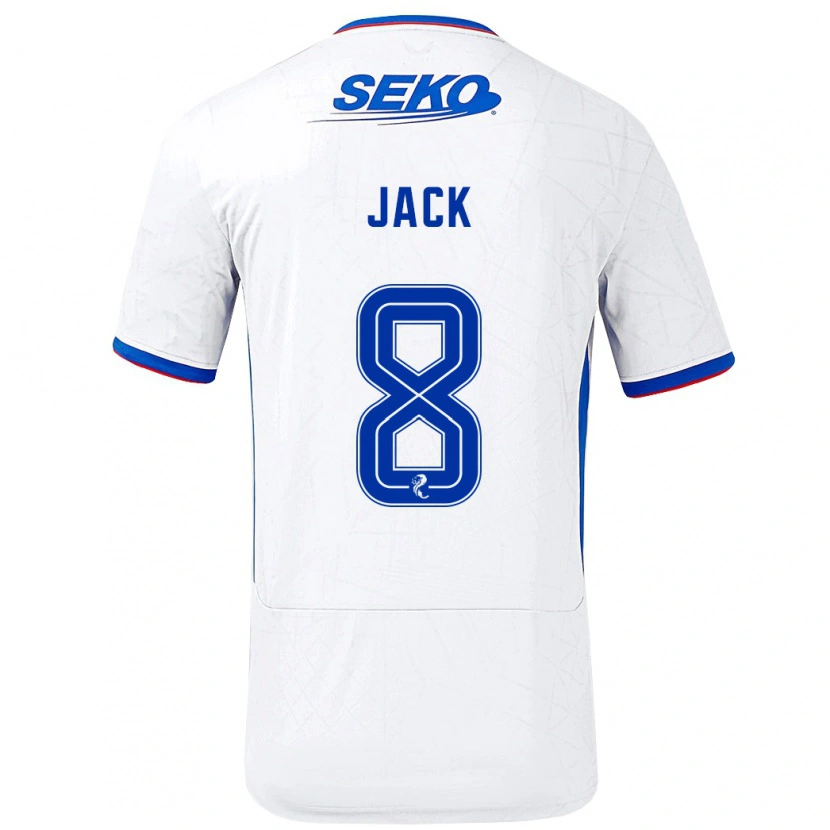 Danxen Men Ryan Jack #8 White Blue Away Jersey 2024/25 T-Shirt